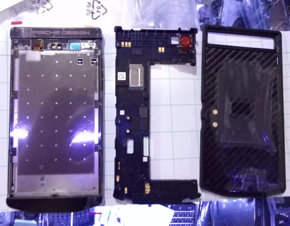 

New Full Complete Mobile Phone Housing Cover Case(Front Middle Frame ) For BlackBerry Porsche Design P'9982 P9982 9982 +Tracking