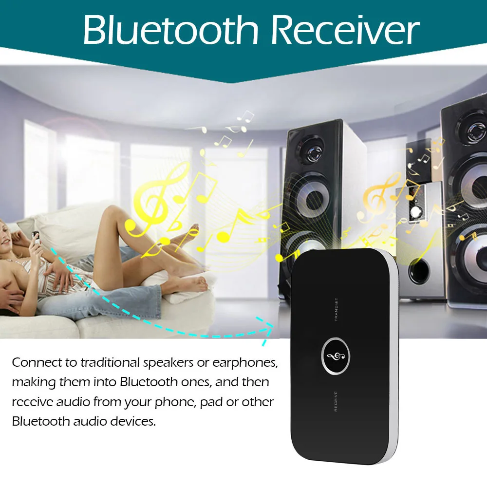 B6 2 в 1 передатчик Bluetooth приемник Беспроводной A2DP Bluetooth адаптер аудио приемник Портативный аудио плеер Aux 3,5 мм для ТВ