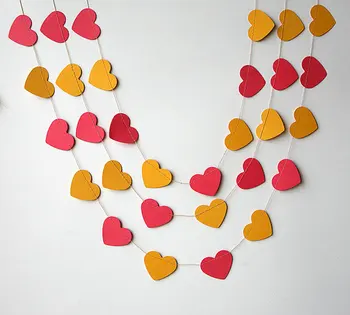 

Wedding heart garlands Bridal shower garland,Bridal shower decor,Pink freesia yellow banner