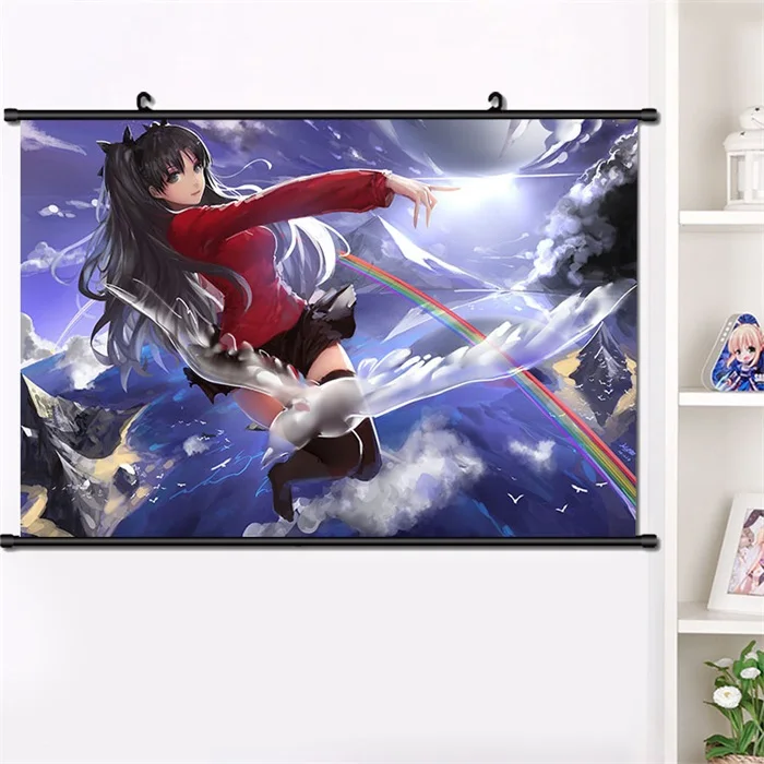 Японское аниме Fate/stay night tohsaka Rin сексуальный косплей стены прокрутки Фреска плакат настенный висящий плакат Otaku домашний декор сбор 40*60 см - Цвет: Q