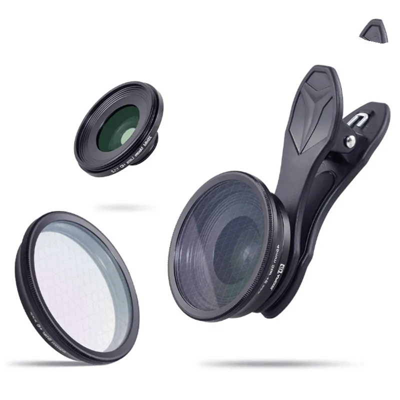 

APEXEL Optic phone lens, 25mm 20x super macro lens with star filter mobile photography lente for iPhone 8 Samsung smartphone