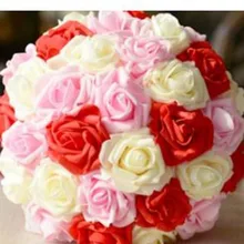 18 цветов Романтический Сладкий букет невесты 27 см роза цветы Букеты Свадебные невесты свадебные реквизит аксессуары Buque De Noiva