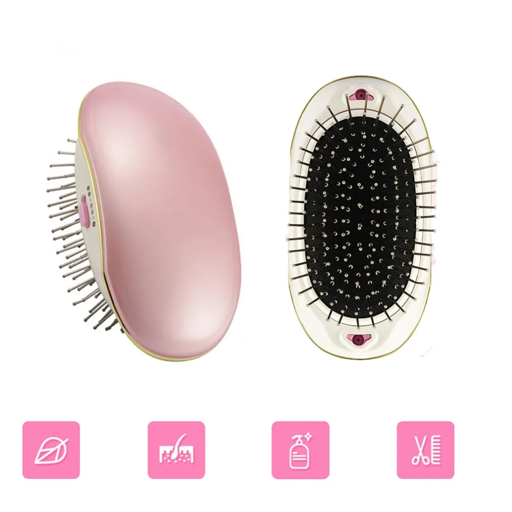 

Electric Ionic Hair Comb Brush Head Massage Travel Smooth Portable Hair Styling Tools For Women Home Shop
