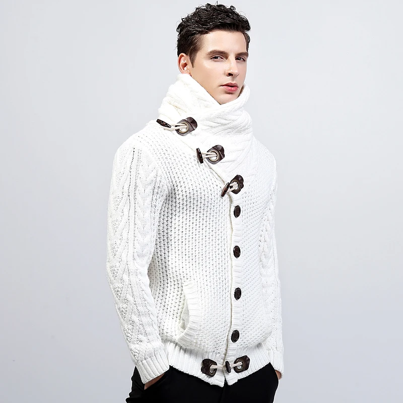 Loldeal 2018 hombres marca de moda de punto Cardigan