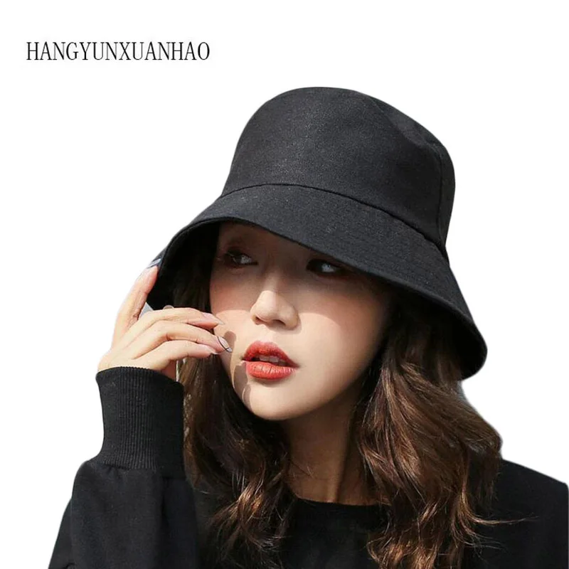

New Spring Summer Hats For Women Men Simple Fisherman Hat Female Flat Cap Folding Bucket Hat Bob Mens Panama Fishing Cap