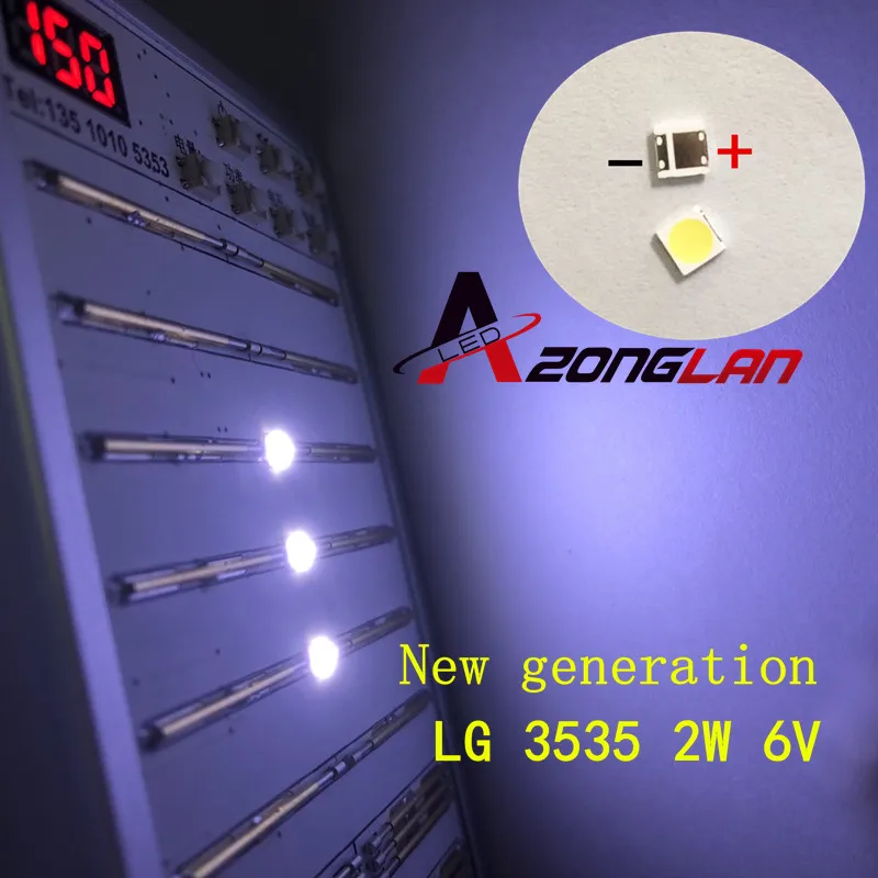 3535 6V холодный белый 200 шт./лот для LG SMD LED CHIP 2W ТВ/LCD подсветки ТВ приложения|smd led|led tv