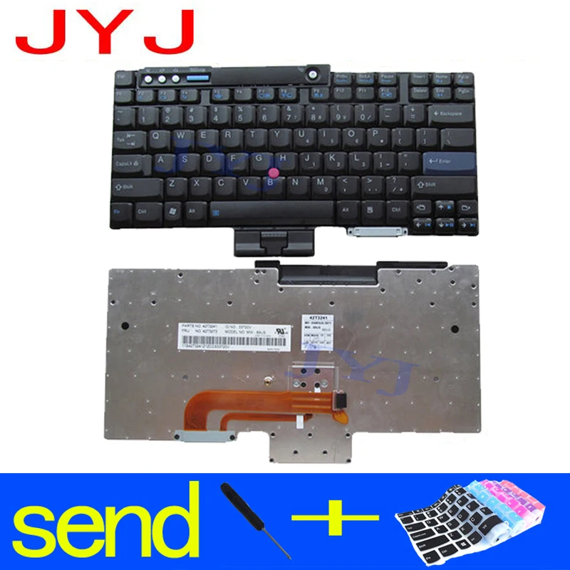 Новая клавиатура для ноутбука IBM ThinkPad T60 R60 R61 Z60 R400 T400 T500 W700 отправляет прозрачную