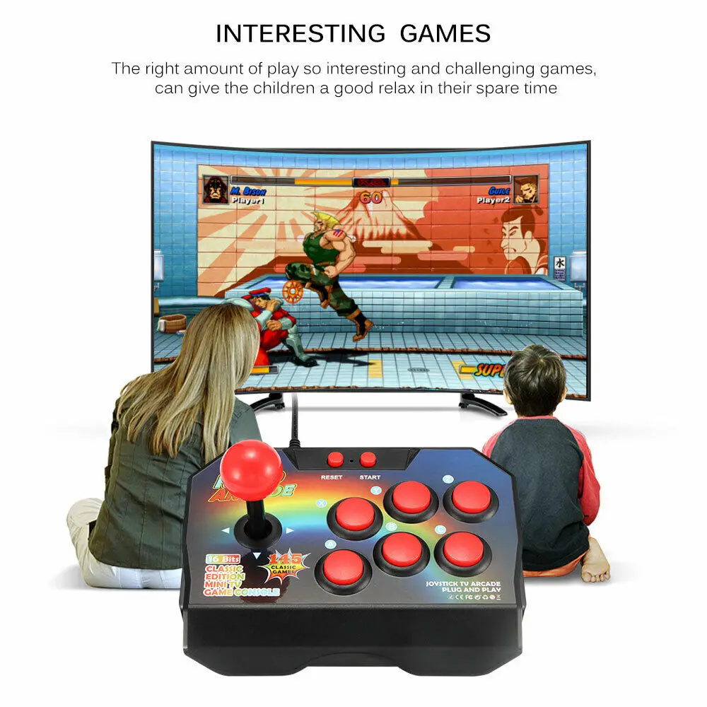 

16 Bit Mini Arcade Classic Game Console Retro Built in 145 Games Handheld Player