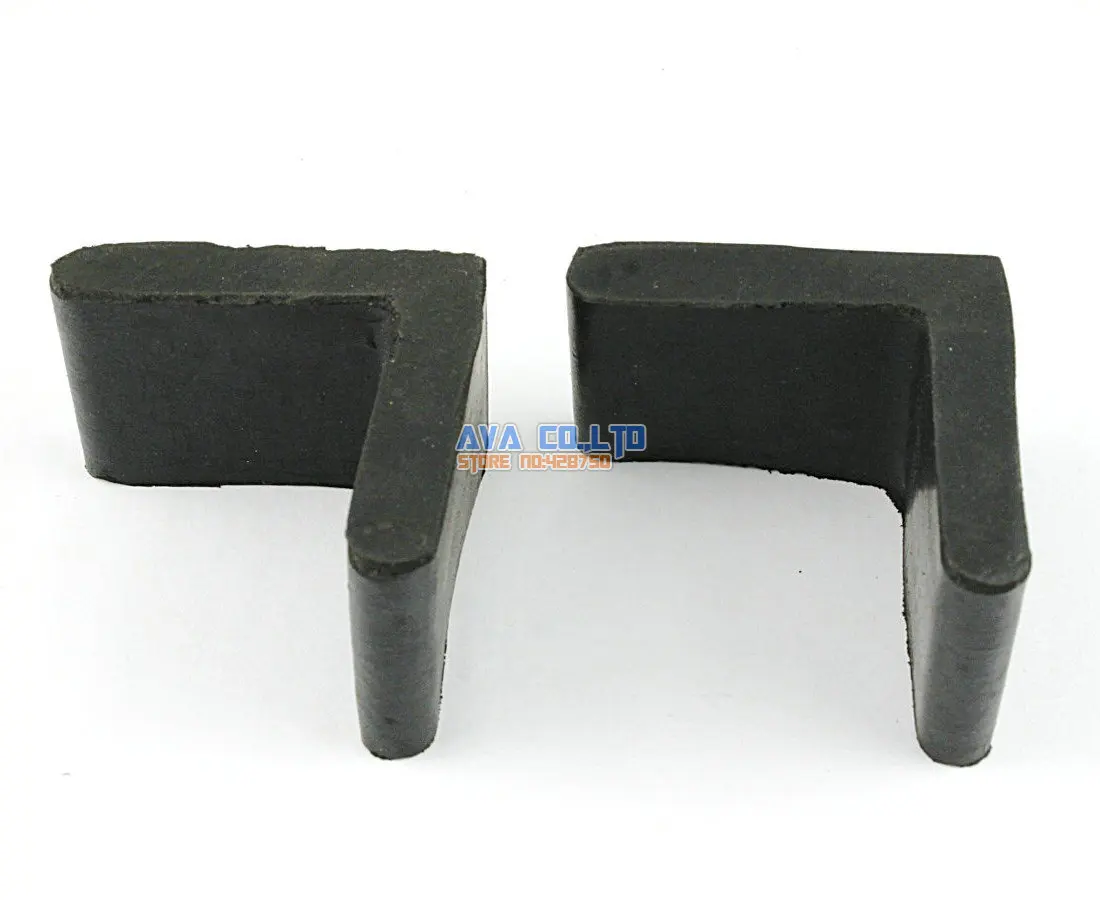 12 Pieces 50 x 50mm L Shape Furniture Feet Rubber Cover Angle Feet Pad Black