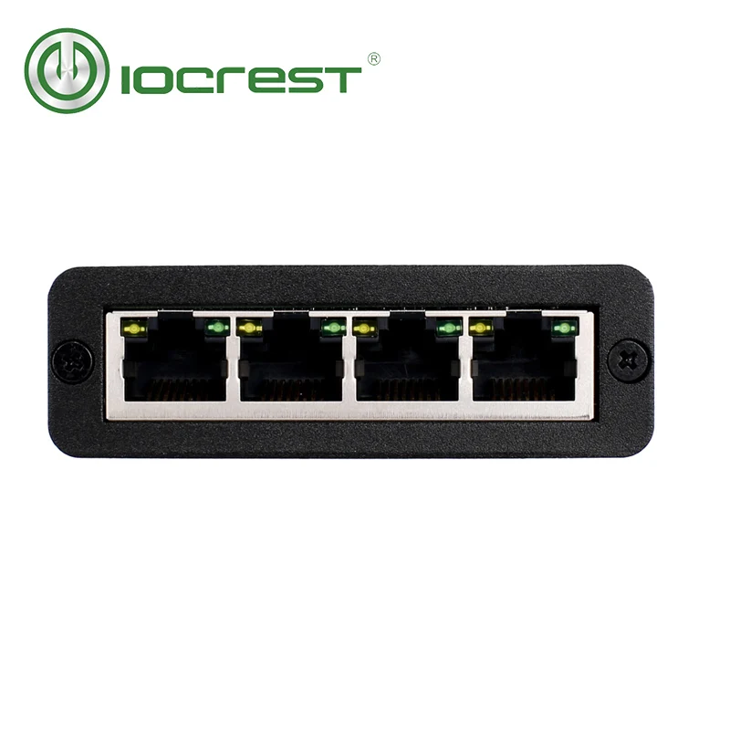 IOCREST USB3.0 на 4 порта 10/100/1000 м ethernet контроллер адаптер usb на 4 порта rj45 гигабитный внешний сетевой адаптер RTL8153 чип