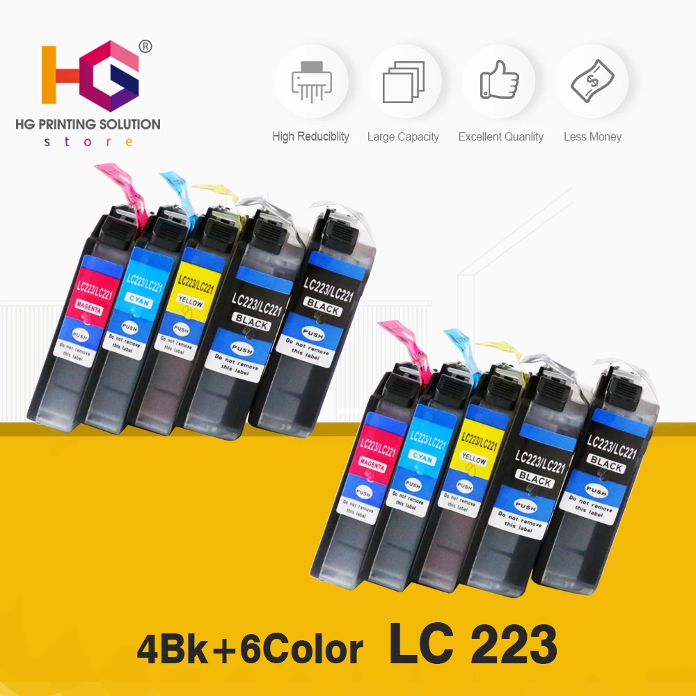 

Replacement for Brother LC223 Ink Cartridges High Capacity Compatible with Brother DCP-J4120DW MFC-J5320DW DCP-J562DW