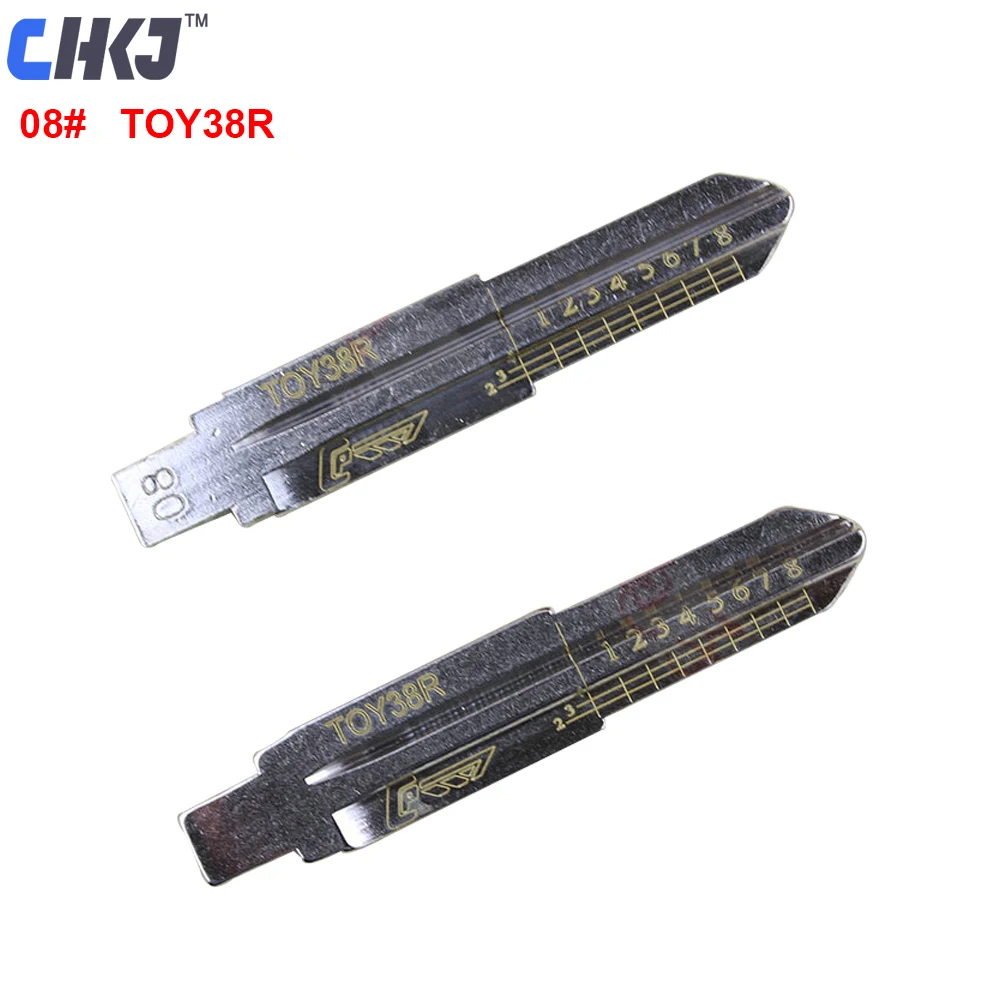 

CHKJ 10pcs/lot Engraved Line Key TOY38R Scale Shearing Teeth Blank Key NO.8 For Hafei Daewoo Zotye XIALI