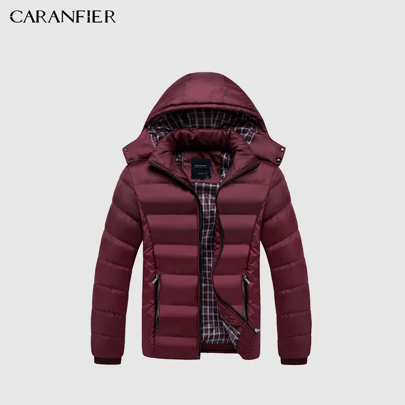 CARANFIER зимняя мужская куртка 20 градусов утепленная теплая парка пальто с