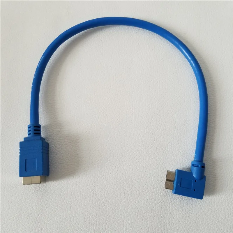 90 Degree Left Angle Micro USB3.0 B Male to Printer Port USB 3.0 B