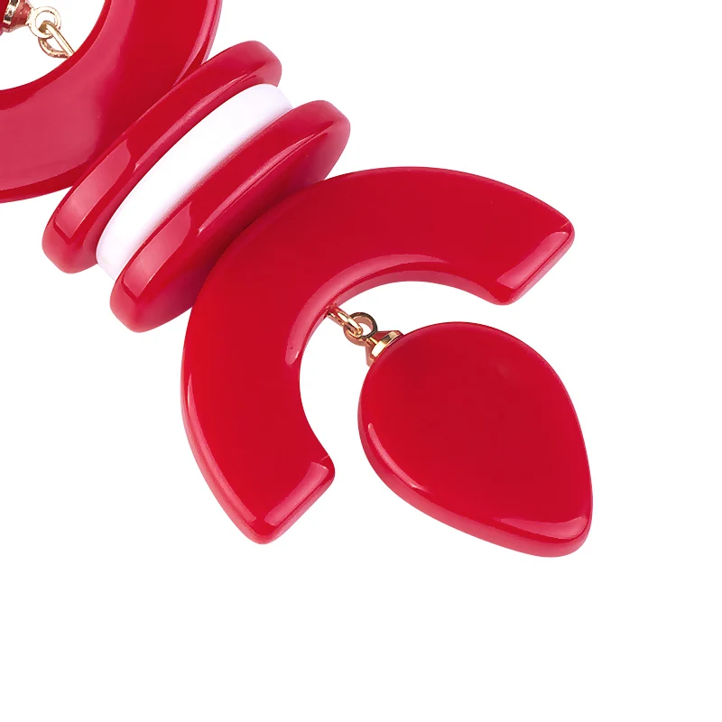 Guanlong Vintage Dangle Earrings Resin For Women Bohemian Geometric Symmetry Acrylic Long Drop Earings Statement Wedding Jewelry (3)