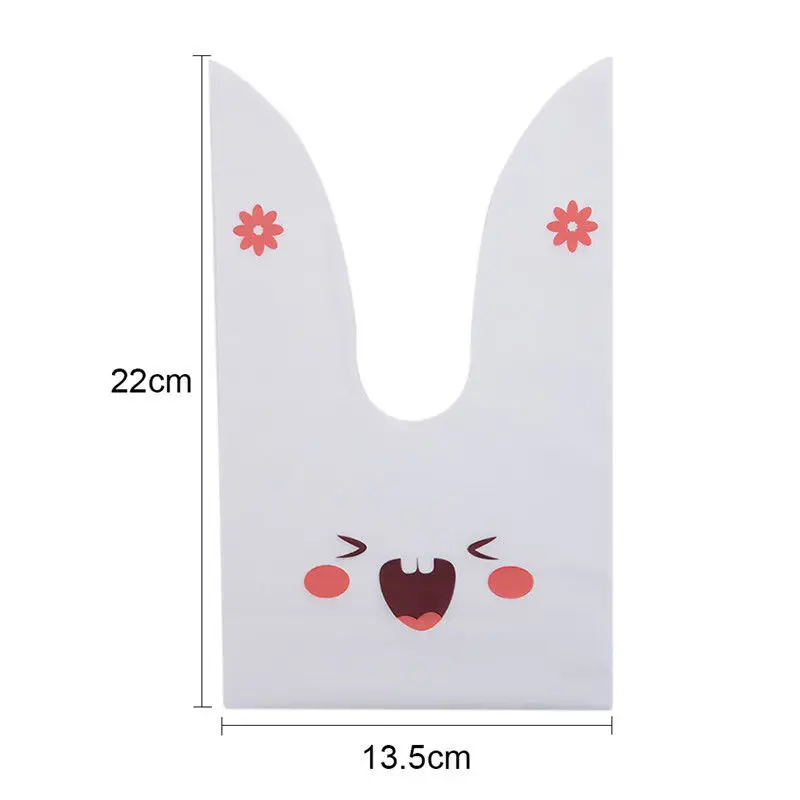 50Pcs/set Rabbit Cookie Biscuit Biscuits Cookies Packaging Kitchen Bakery Plastic Wedding Candy Gift
