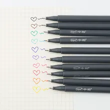 10 шт./лот 0,38 мм Fine line рисунок пером для Манга Мультфильм дизайн рекламы воды Цвет ручки канцелярские школьные принадлежности