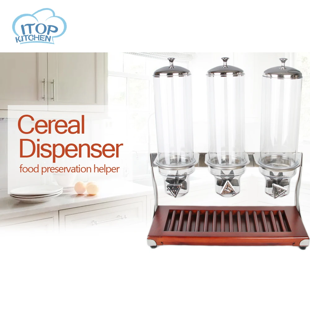 

Cereal Dispenser Dry Food Container Storage Pot Candy Grain Seal Dispenser with Cover Plastic Tank