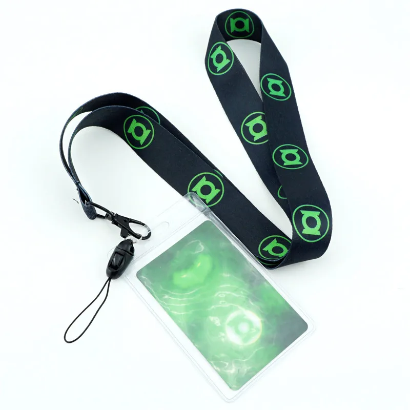 

Superhero Comics Green Lantern Key Lanyards Neck Strap ID Card Mobile Phone Strap USB Badge Holder Rope Key Chain Gift Cool