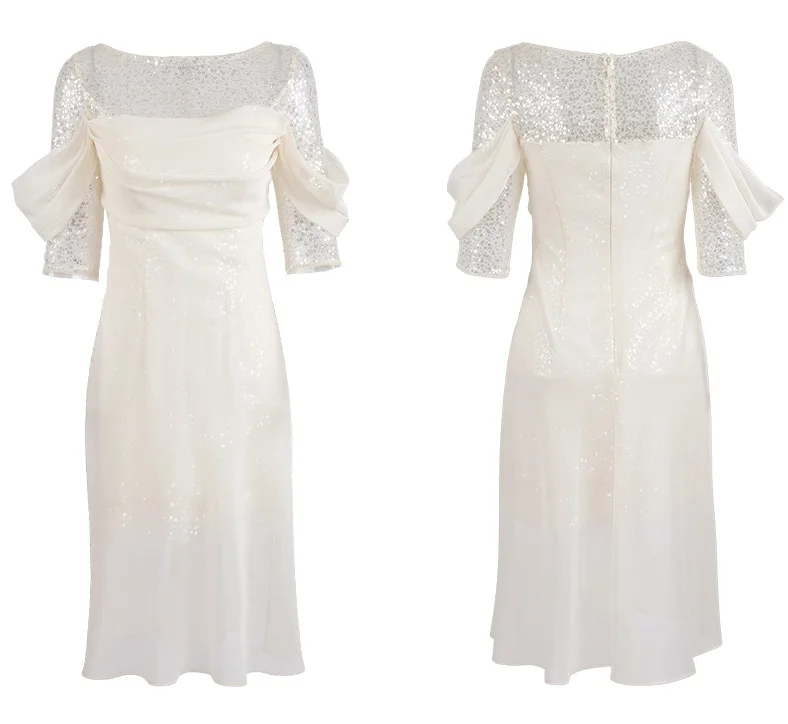 Limiguyue женское белое вечернее платье с открытыми плечами vestidos тонкое элегантное дизайнерское подиумное знаменитое платье длиной до колена T567
