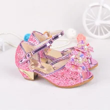 Новая летняя обувь для маленьких девочек детские сандалии для принцесс сандалии для девочек Летняя обувь для детей от 4 до 15 лет, 7156