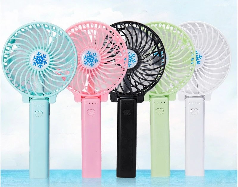 

Mini Handheld Fan Cooler Handheld USB Charging Mini Desk Fan Rechargeable ABS Portable For Office Outdoor Household Travel
