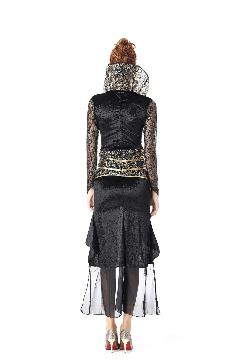Костюм ведьмы для Хэллоуина вечерние костюм ведьмы женский сексуальный ласточкин хвост подтяжки представления маскарадное платье + шляпа