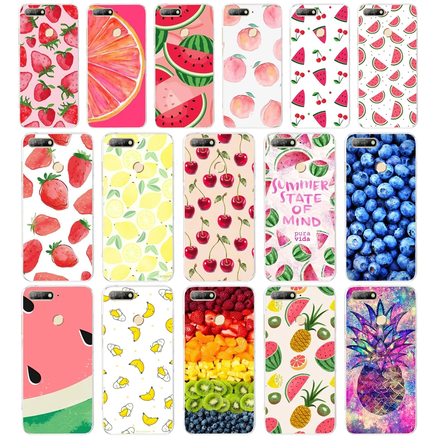 

180 ZX Cool summer fruit TPU Soft Silicone Case For Huawei Honor P8 Lite 2017 7X 8X 7a pro 5.7 inch cell phone Cover