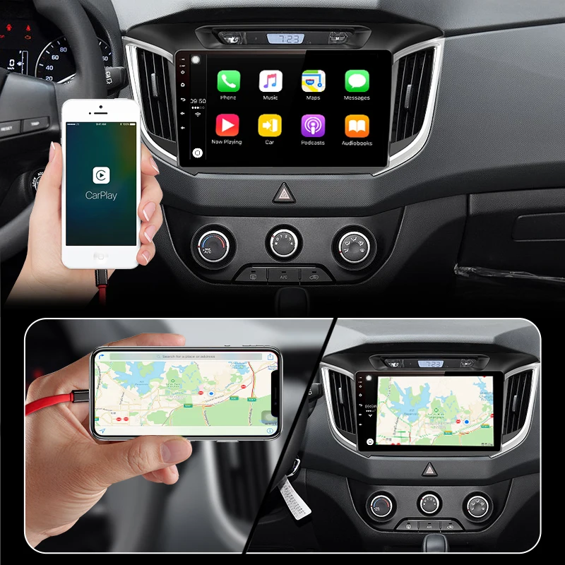 Junsun 4G+ 64G CarPlay DSP Android 8,1 автомобильный Радио Мультимедиа Стерео Аудио плеер gps 2 Din для hyundai Santa Fe 2 2006-2012 без DVD