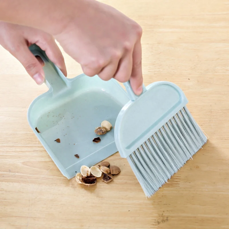 

Mini Desktop Sweep Cleaning Brush Small Broom Dustpan Set Mini Mop Broom Toys For Kid Household Cleaning Tool