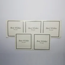 1000 шт 9x9 см упаковочные уплотнительные наклейки Свадебные Позолоченные С наилучшими пожеланиями крафт-наклейка для запечатывания подарочной упаковки домашние вечерние на заказ