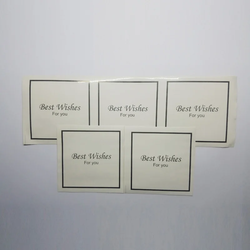 

1000 Pcs 9x9cm packaging sealing stickers wedding Gilding best wishes kraft sealing sticker gift wrapping home party custom