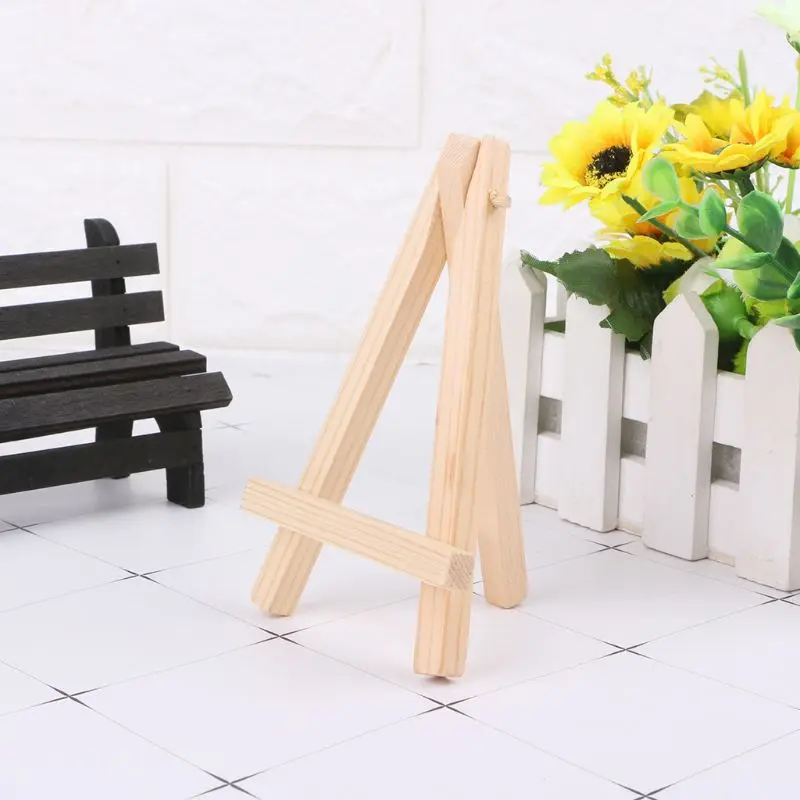 

7x12 Natural Wood Easel Frame Tripod Display Meeting Wedding Table Number Name Card Stand Display Holder Children Painting Craft