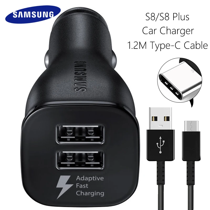 سامسونج S8 S9 زائد سيارة شاحن سريع شاحن الأصلي محول 9V1. 67A و 5V2A سريعة تهمة 1.2 متر نوع-C كابل USB التكيف شحن سامسونج S8 S9 زائد سيارة شاحن سريع شاحن الأصلي محول 9V1. 67A و 5V2A سريعة تهمة 1.2 متر نوع-C كابل USB التكيف شحن