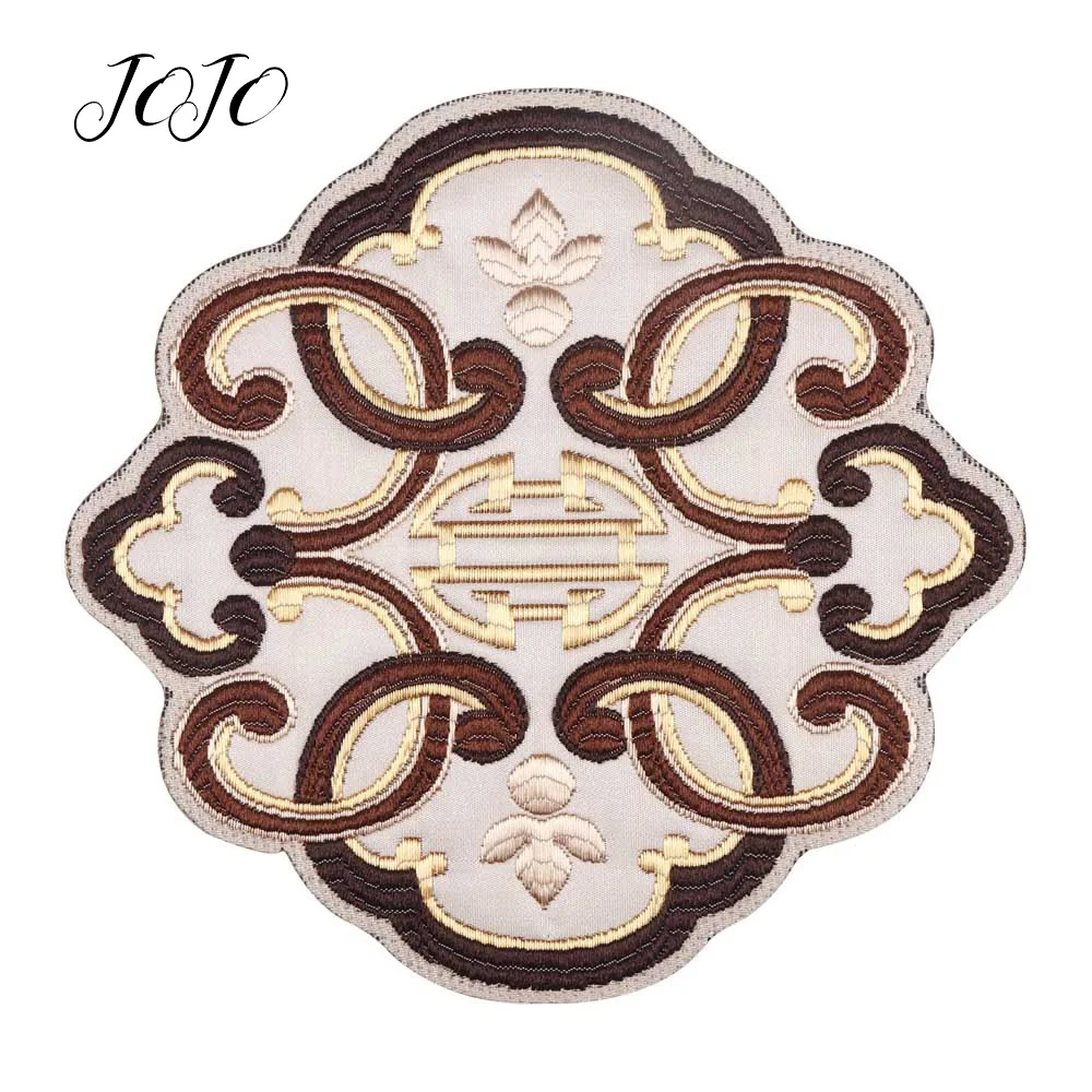 

JOJO BOWS 1pc 14.5*15.5cm Embroidery Cloth Stickers Patches For Needlework DIY Handmade Craft Supplies Garment Sewing Accessory