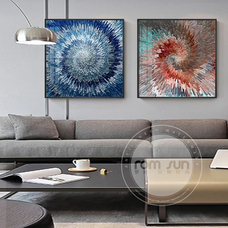 

Rotate Radial Abstract Canvas Poster Print Fashion Art Decor Modern Spray Painting Wall Art Picture For Living Room Dining Room