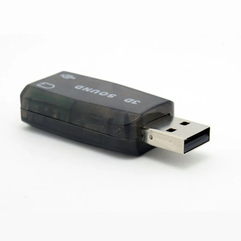 1 шт. USB звуковая карта Внешний 5,1-канальный с 3,5 мм разъем для наушников и микрофона, компьютерный стерео микрофон аудио USB конвертер