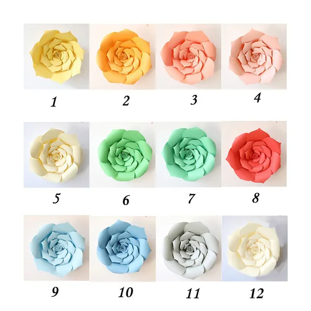 MEIDDING-2pcs diy Paper Flower Backdrop, Wedding Backdrop, 20cm Paper Flowers Kid’s Birthday Party Wall Hanging Decor
