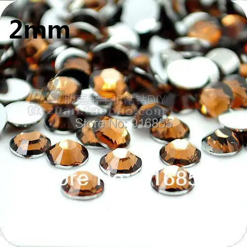 

Free shipping Wholesale 30000pcs/bag small size 2mm Brown color Resin Flatback rhinestones,nail art rhinestones,DIY decoration