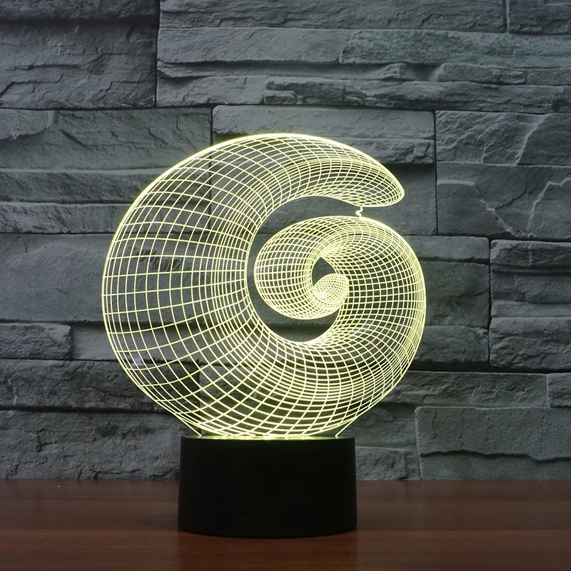 Художественная абстрактная красочная светодиодный 3d-ночник сенсорная атмосферная лампа Акриловая 3d ночник электронный подарок 3d светильники