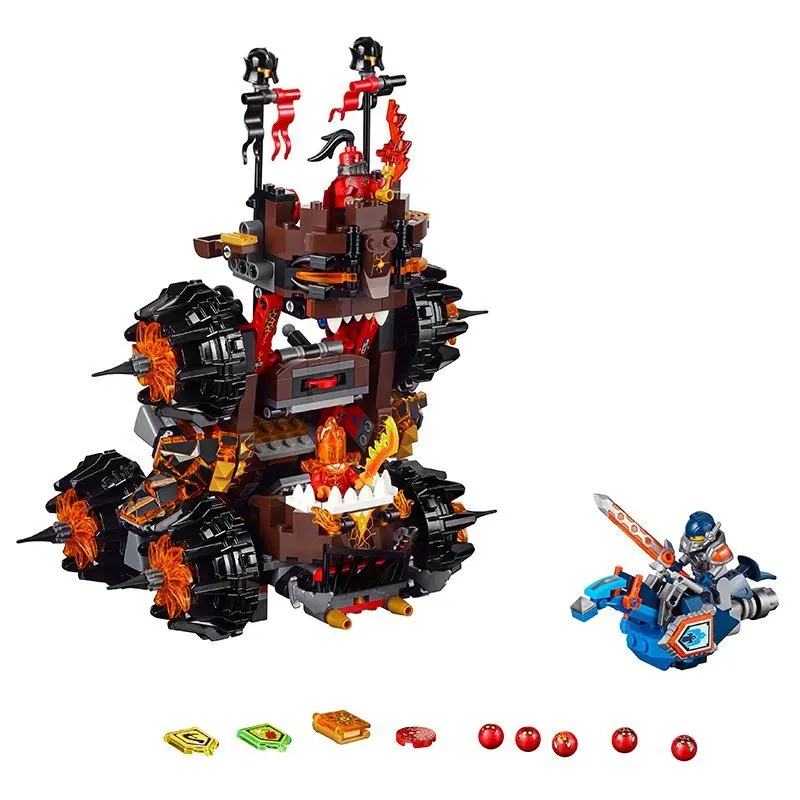 

LEPIN Nexo Knights General Magmars Siege Machine of Doom Marvel Building Blocks Kits Toys Compatible bela DIY Nexus TOY gift