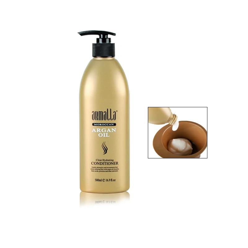 New Products Best Selling 3pcs Armalla Moroccan 500ml Shampoo+500ml Conditioner+100ml Argan Oil Dry Hair Care Products Set