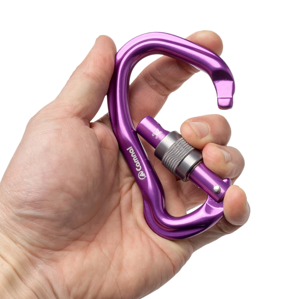 23KN Climbing Carabiner Mountaineering D Type Metal Clip Auto Locking D Carabiner Clip Heavy Duty Rock Climbing Carabiner