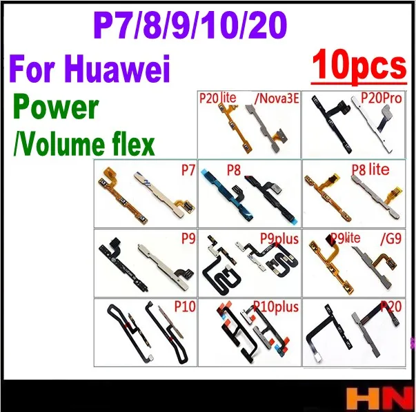 10 шт. для Huawei P7 P8 P9 PLUS lite G9 P10 plus Pro nova 3E p20 pro Кнопка увеличения громкости кнопки