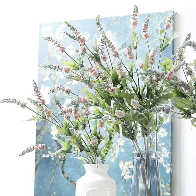 diy garden office self build artificial flocked lavender branch flowers arrangement home diy garden office wedding decor diy garden office self build artificial flocked lavender branch flowers arrangement home diy garden office wedding decor