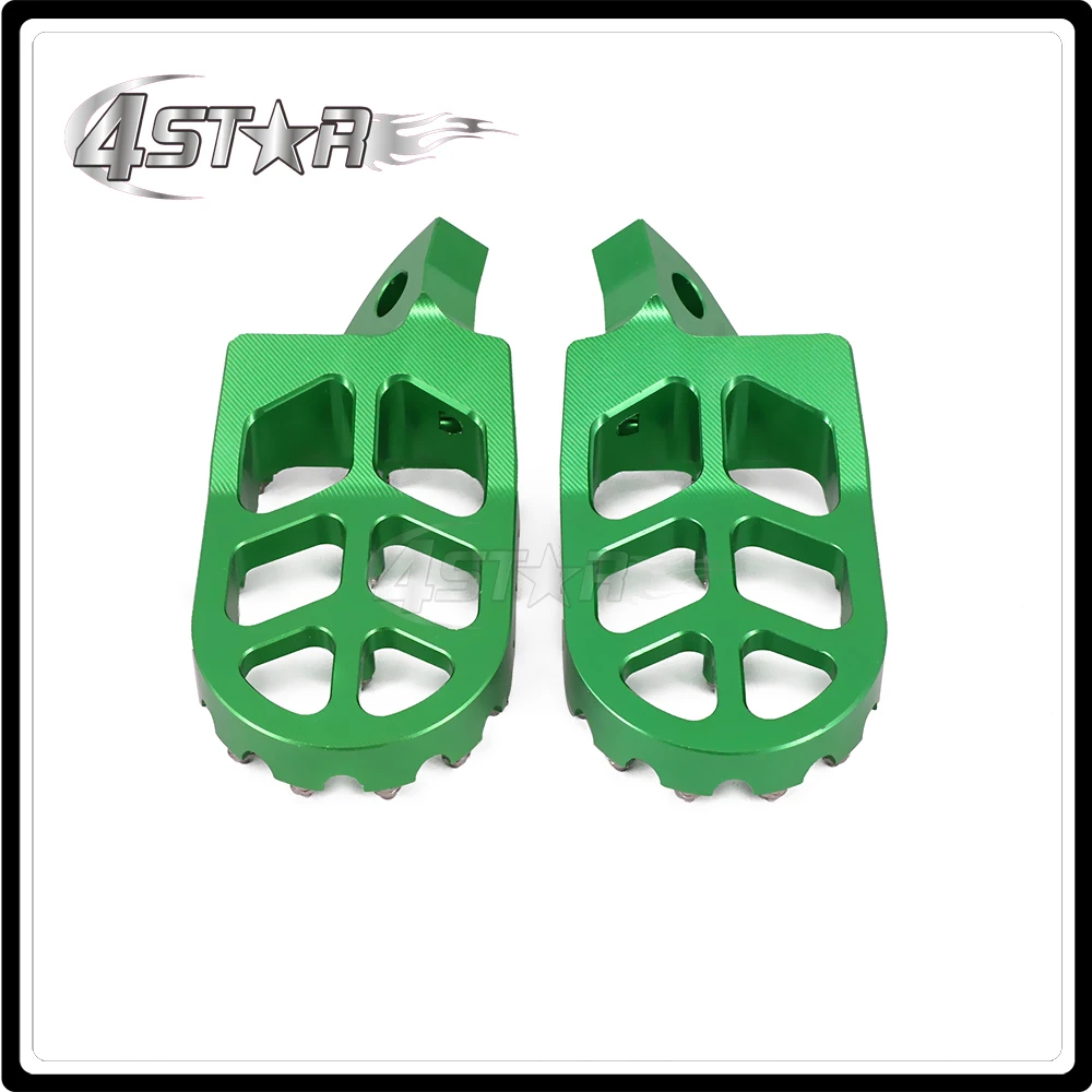 CNC зеленый мотоцикла подножки педали Подставки Для KAWASAKI KDX200 KDX220 1995-2003 KDX250 KX125 KX250 1991-1996 KX500 1991-2003