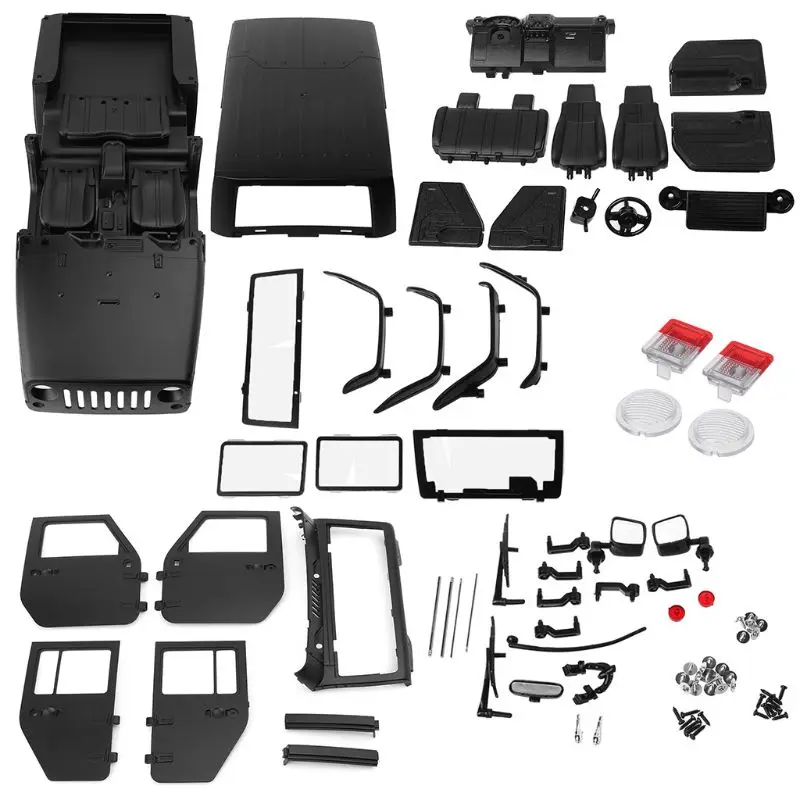 

313mm Wheelbase RC Car Body Shell Plastic for 1/10 RC Car Jeep Wrangler Axial SCX10-II 90046/90047 TRX4 Kit Dec17