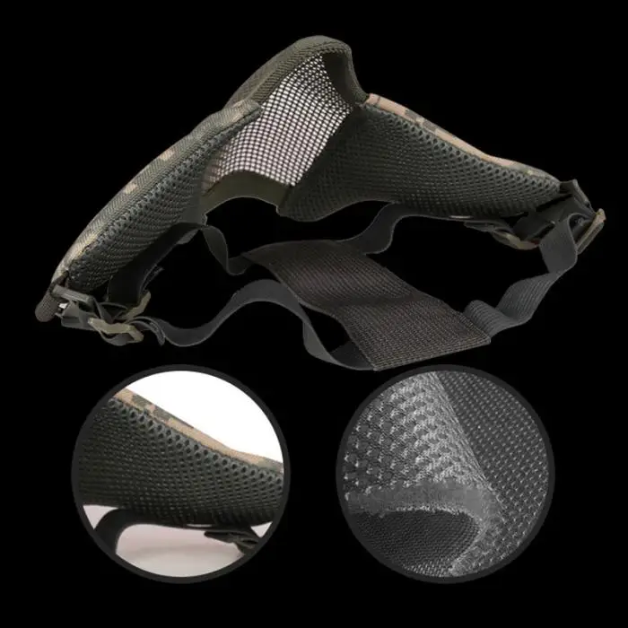 Newly Mesh Half Face Masks Breathable Protective Portable for Outdoor Cycling Hunting BN99