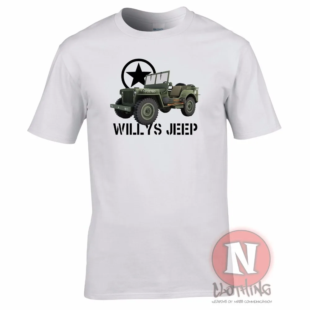 Горячая Распродажа, новая мужская футболка Willys, футболка с джипом, военная ностальгия WW2, D-day, история автомобиля, Allied WWII, забавная футболка с круглым вырезом