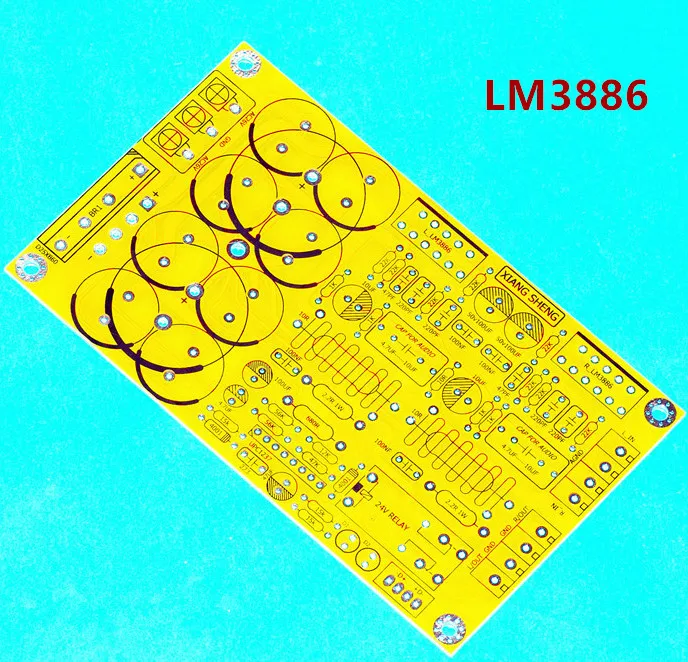 2 шт./лот, Плата усилителя LM3886, двухтрековая Плата усилителя мощности, пустая плата PCB для усилителей мощности
